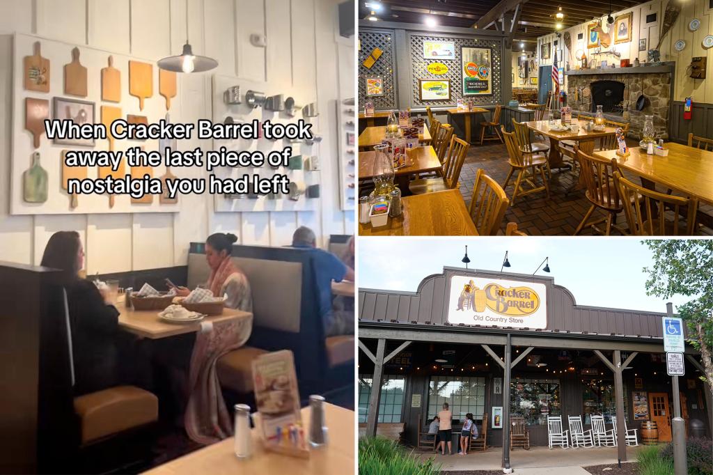 Fans of Cracker barrel angry from the restaurant -beloved makeover: 'got the last part of nostalgia'