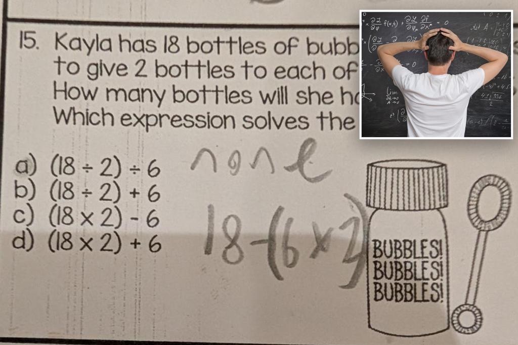 Father stuck from the tasks of the 10-year-old boy's math house: 'should miss something'