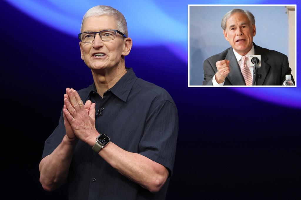 Apple's Tim Cook called Texas Governor Greg Abbott to personally lobby against children's security online bill