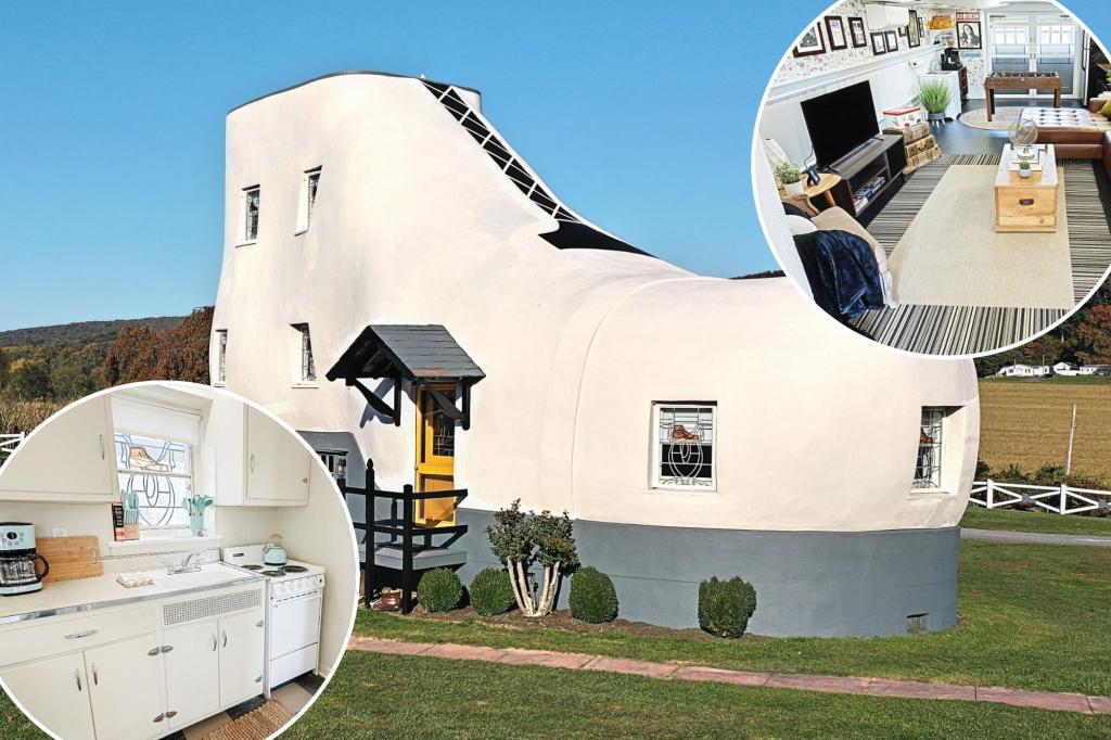 This wild airbnb is in shape as a mass boot - and is a short car from NYC