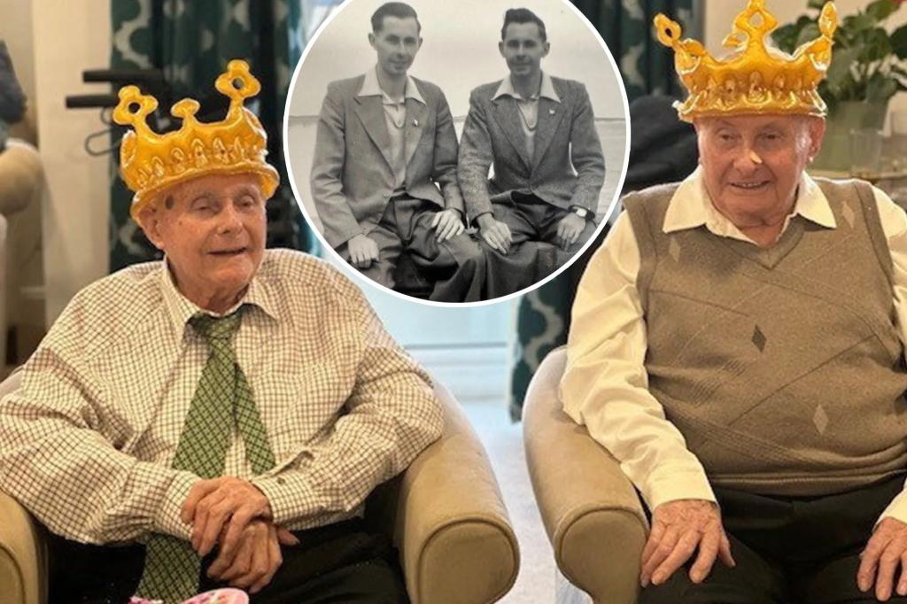 Identical twins celebrate their 100th birthday - and reveal the advice for a long life