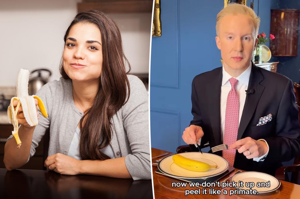 Expert of courtesy shows the 'correct' way to eat a banana - and people are terrified of it: 'You offended the whole population of the world'