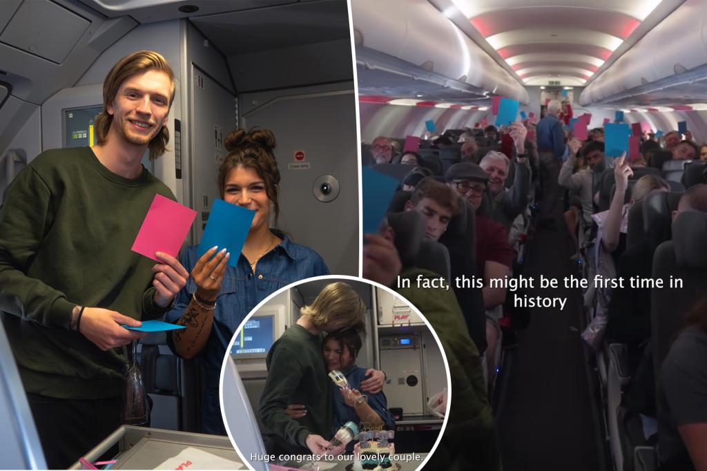 We made our gender discovered at 30,000 meters with full strangers - was the best decision of our lives
