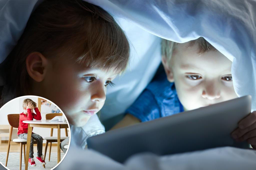 How is the screen time 'closing' 'vision' of children and causing behavior issues