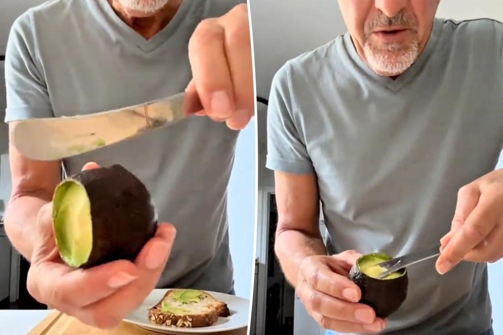 Social media users cheated for the strange way of man to cut an avocado: 'This is genius'