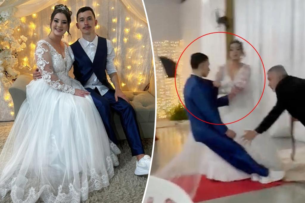The bridegroom overwhelmed by his bride's gaze fades to the altar: 'started to go poorly'