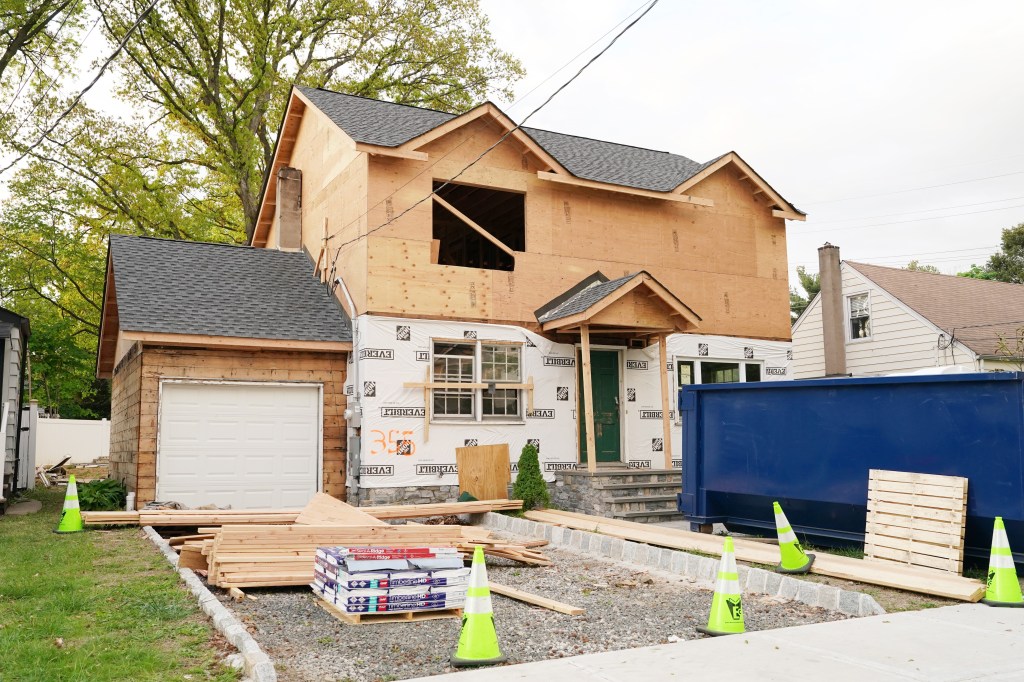 House under construction.