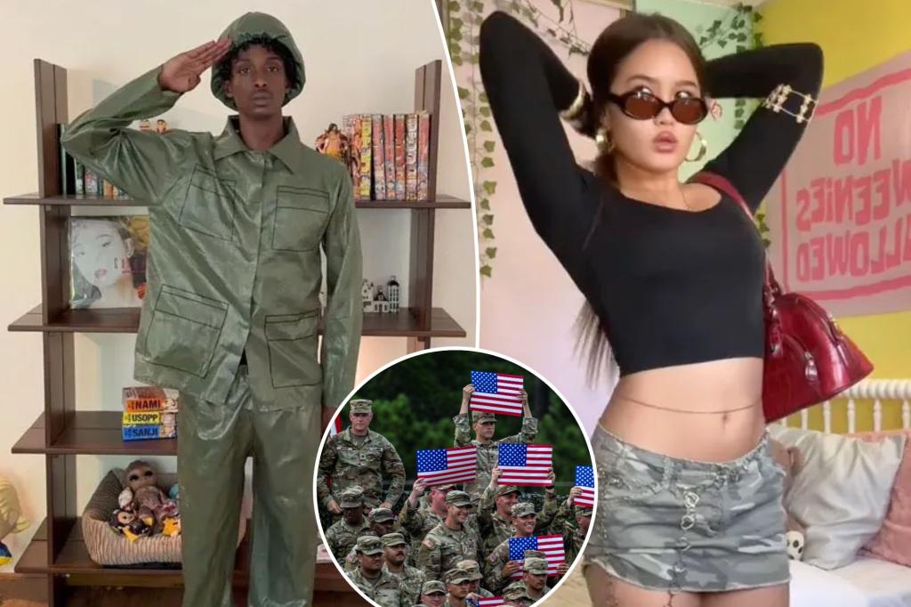 Couture Combat: General Z exploded as 'confused' to ignite World War II Camo dresses