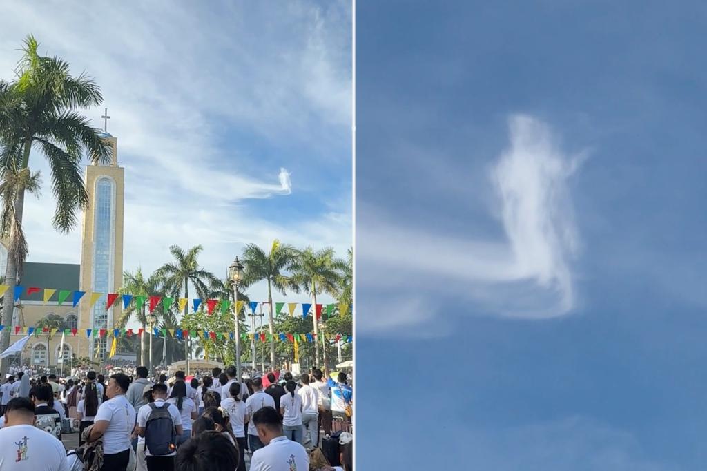 Cloud Jesus -shaped over the Philippines Basilika stuns churches of churches